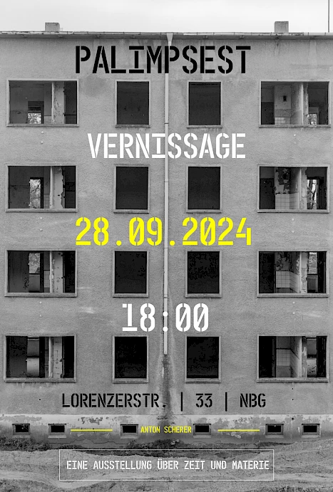 Einladung zur Ausstellungser&ouml;ffnung: PALIMPSEST im Marientorzwinger N&uuml;rnberg