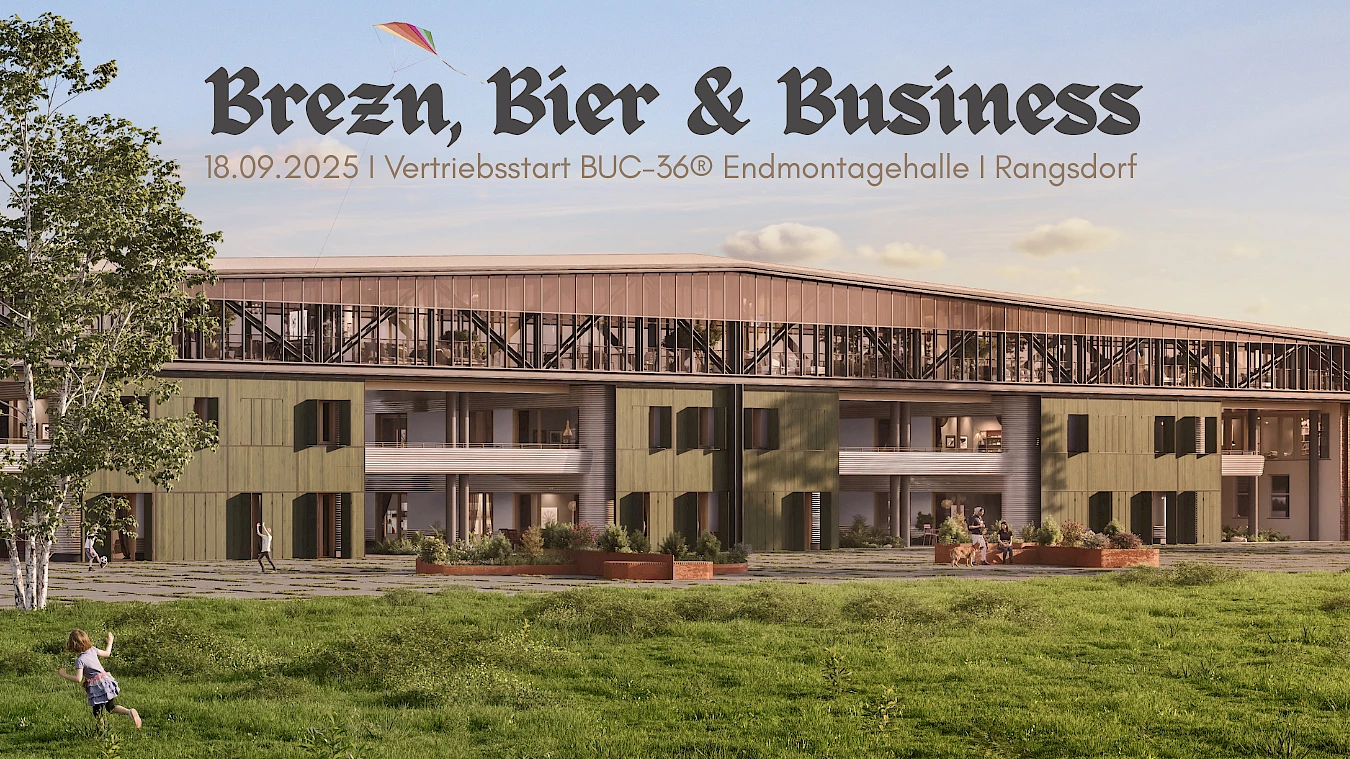 Brezn, Bier und Business &ndash; Vertriebsstart Endmontagehalle BUC-36&reg;