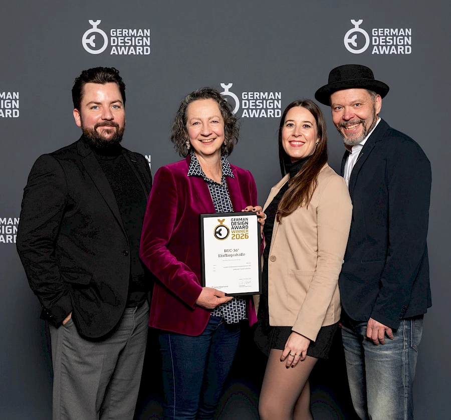 Einfliegerhalle in BUC-36&reg; mit German Design Award 2026 ausgezeichnet