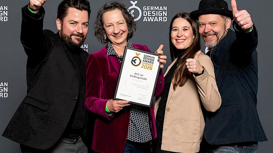 Einfliegerhalle in BUC-36&reg; mit German Design Award 2026 ausgezeichnet