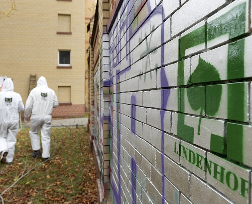 Schablonengraffiti im Lindenhof®